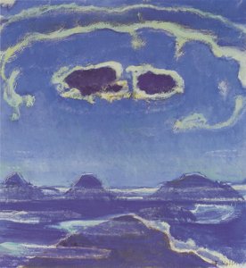 Eiger, Monch e Jungfrau al chiaro di luna da Ferdinand Hodler